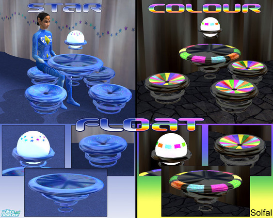 Sims 2 — Float Star Colour by solfal — Recolours of my float items. 