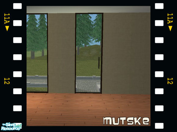 Sims 2 — Doors Wenge by Mutske — Recolor from the mesh "Helios" by Windkeeper. In 4 colors can be used on all