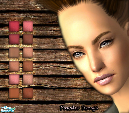 Sims 2 — Powder rouge by Sophel21 — Rouge-Effect and freshness-Touch. This powder provide for a bright but still