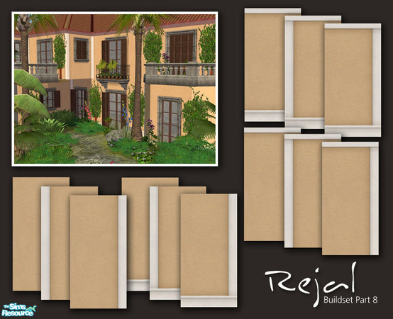 Sims 2 — Rejal Part 8 - Walls by Murano — This set contains a large number of different walls which belong to the Rejal