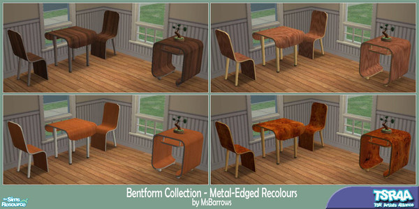 Sims 2 — Bentform Collection - Metal-Edged Recolours by MsBarrows — Now Bentform gets even better - update from the 60\'s