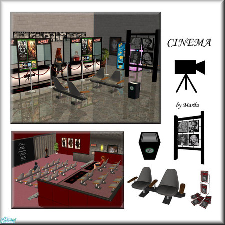 Sims 2 — Cinema by marilu — 20 Items for a Cinema