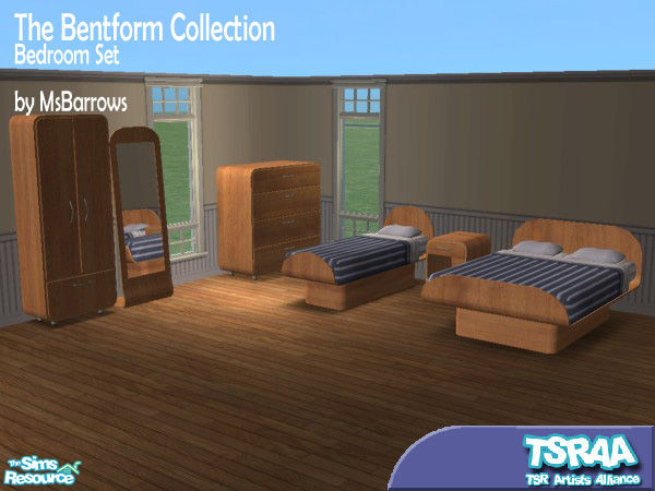 Sims 2 — Bentform Collection - Bedroom Set by MsBarrows — The Bentform Collection features many lovely pieces in finest