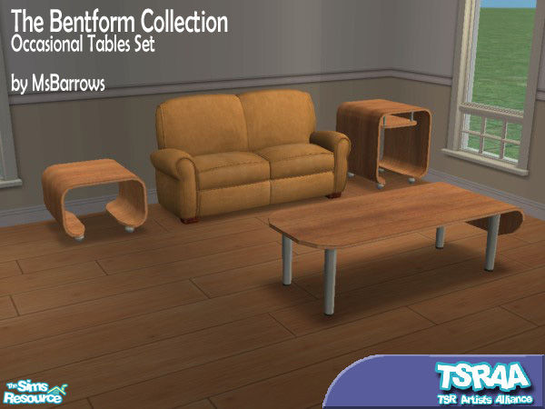 Sims 2 — Bentform Collection - Occasional Set by MsBarrows — The Bentform Collection features many lovely pieces in