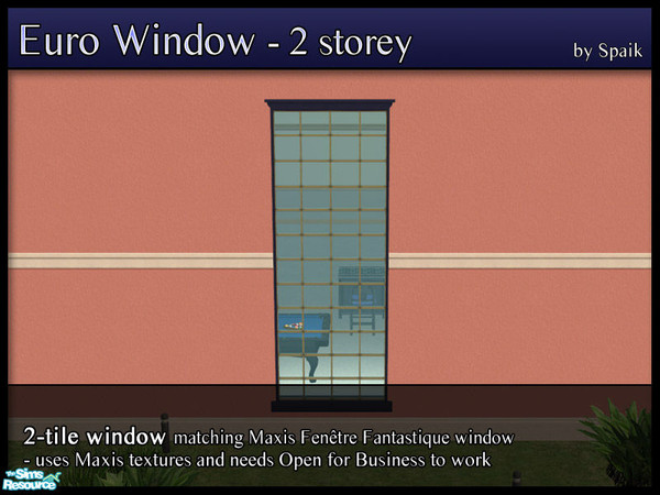 Sims 2 — Euro Windows 2-storey 2-tile by Spaik — 