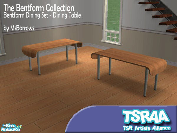 Sims 2 — Bentform Dining Table by MsBarrows — The Bentform Collection features many lovely pieces in finest 60\'s style.
