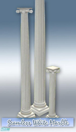 Sims 2 — Seamless White Marble Ionic Column by Lady Darkfire — Tired of that dingy grey column defacing your monuments?