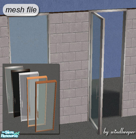 Sims 2 — Helios door by Windkeeper — <strong>- MASTER MESH -</strong> Single-tile Helios door. Includes additional frame