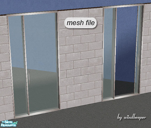 Sims 2 — Helios sliding door diagonal by Windkeeper — *Updated June 29/06* This door takes all its colors from