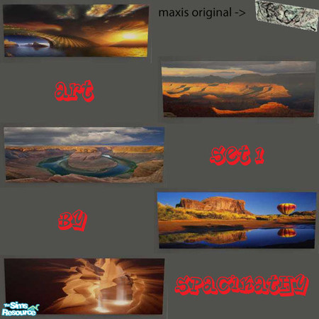 Sims 2 — Art Set 1 by SpaciKathy — A set with 5 wonderfull nature pictures. Nightlife ep needed. I hope you have fun with