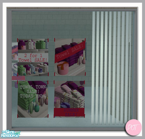 Sims 2 — Window Sign MESH by DOT — Window Sign MESH 4 Posters Group Shop front signs or Posters On Glass Windows Sims 2