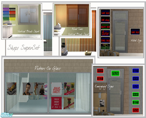 Sims 2 — Shop Super Set by DOT — Shop Super Set. Great for OFB Shops. Sims 2 by DOT of The Sims Resource. No OFB