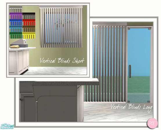 Sims 2 — Shop Vertical Blinds by DOT — Shop Vertical Blinds Long and Short. Sims 2 by DOT of The Sims Resource.