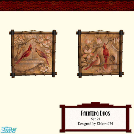 Sims 2 — Painting Duos - Set 21 by elektra274 — Two coordinating paintings for use in your sim homes.