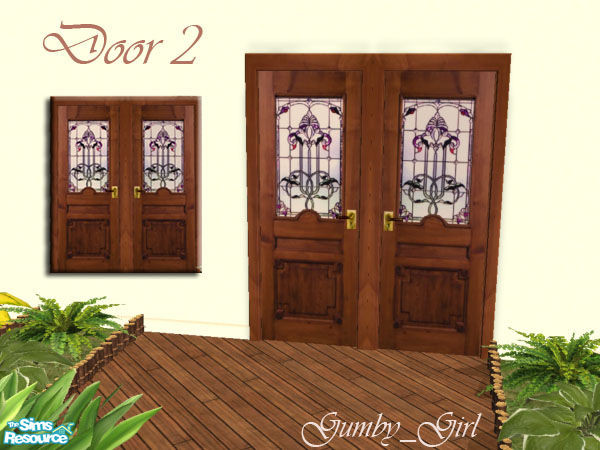 Sims 2 — Rustic Country Door Set - Door 2 by Gumby_Girl — Set of 6 recolours of Raveena and BitzyBus\' awesome Designer