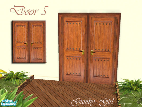 Sims 2 — Rustic Country Door Set - Door 5 by Gumby_Girl — Set of 6 recolours of Raveena and BitzyBus\' awesome Designer