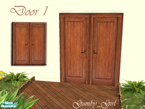 Sims 2 — Rustic Country Door Set - Door 1 by Gumby_Girl — Set of 6 recolours of Raveena and BitzyBus\' awesome Designer
