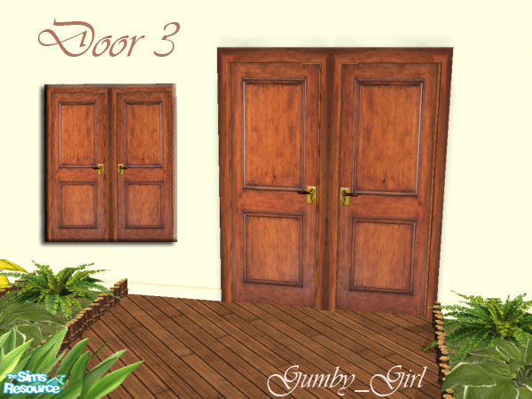 Sims 2 — Rustic Country Door Set - Door 3 by Gumby_Girl — Set of 6 recolours of Raveena and BitzyBus\' awesome Designer