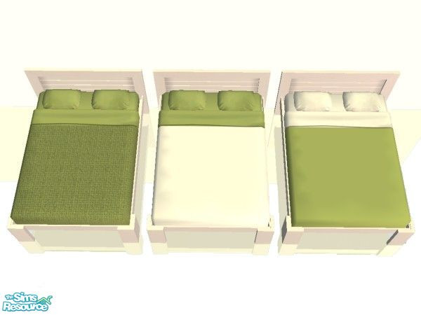 Sims 2 — Asparagus Bedding Set by simmaniac2005 — Asparagus bedding to match Studio K walls and floors. by Jo D Designs.