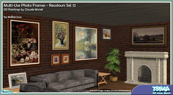 Sims 2 — Multi-Use Photo Frames - Recolour Set 12 by MsBarrows — Recolours of my multi-use photo frame images using