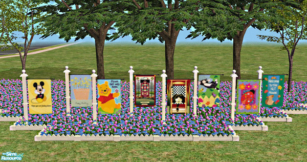 Sims 2 — Yard Flags by lisa9999 — A bunch of dofferent flags that have little messages.