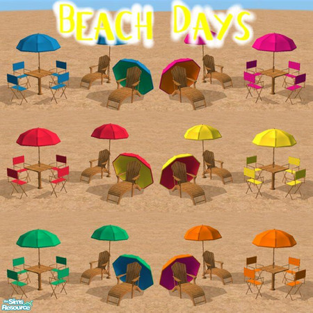 Sims 2 — Beach Days 2 by STP Carly — A day at the beach furniture.