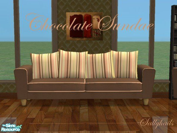 Sims 2 — Chocolate Sundae Seating Set - Sofa by sallyhails — Recolour of Holysimoly\'s Arizona seating set using texture