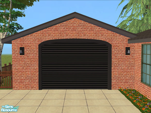 Sims 2 — Arch Frame Garage - Black Metal by Shakeshaft — Part of the Arched Frame Garage Set, set includes the Mesh and