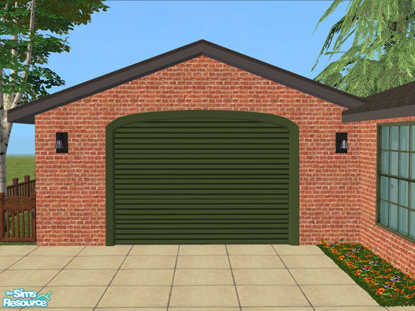 Sims 2 — Arch Frame Garage - Green Metal by Shakeshaft — Part of the Arched Frame Garage Set, set includes the Mesh and