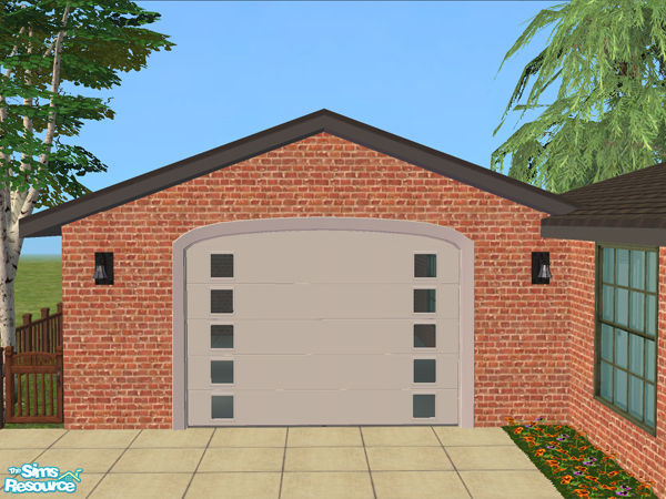 Sims 2 — Arch Frame Garage - White Modern by Shakeshaft — Part of the Arched Frame Garage Set, set includes the Mesh and