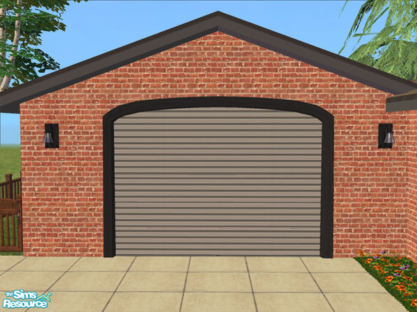 Sims 2 — Arch Frame Garage - Frame Black Wood by Shakeshaft — Part of the Arched Frame Garage Set, set includes the Mesh