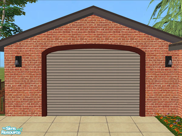 Sims 2 — Arch Frame Garage - Frame Red Wood by Shakeshaft — Part of the Arched Frame Garage Set, set includes the Mesh