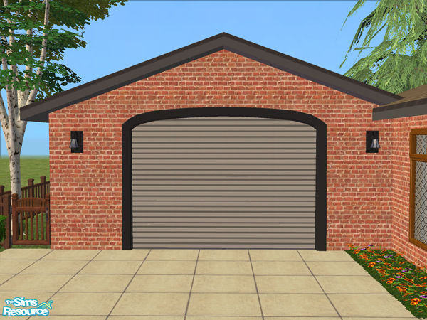 Sims 2 — Arch Frame Garage - Frame Black by Shakeshaft — Part of the Arched Frame Garage Set, set includes the Mesh and