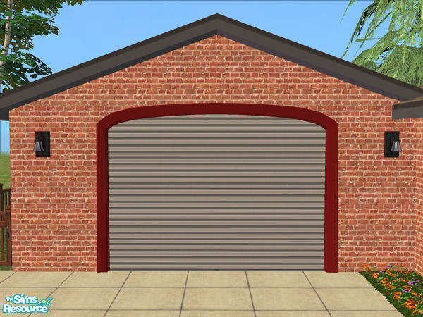 Sims 2 — Arch Frame Garage - Frame Red by Shakeshaft — Part of the Arched Frame Garage Set, set includes the Mesh and