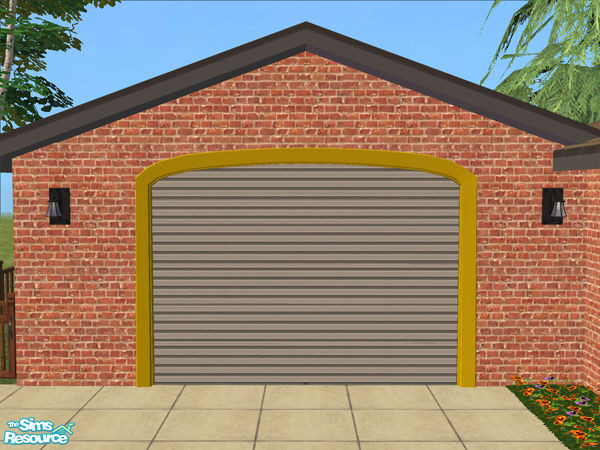Sims 2 — Arch Frame Garage - Frame Yellow by Shakeshaft — Part of the Arched Frame Garage Set, set includes the Mesh and