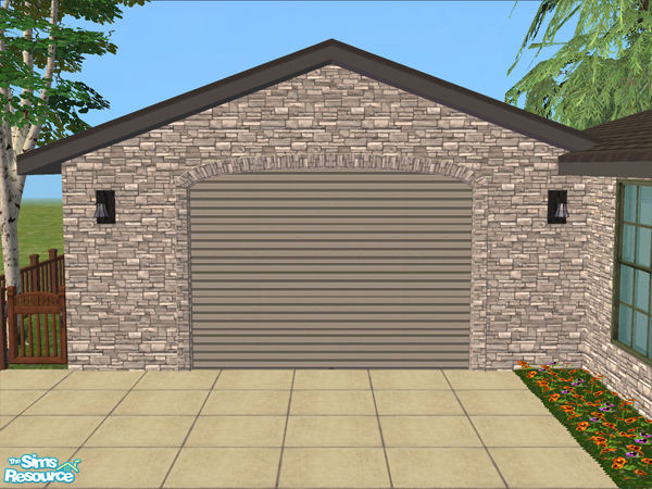 Sims 2 — Arch Frame Garage - Frame Ashlar by Shakeshaft — Part of the Arched Frame Garage Set, set includes the Mesh and