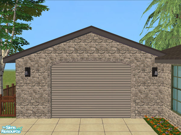 Sims 2 — Arch Frame Garage - Frame Grey Rock by Shakeshaft — Part of the Arched Frame Garage Set, set includes the Mesh