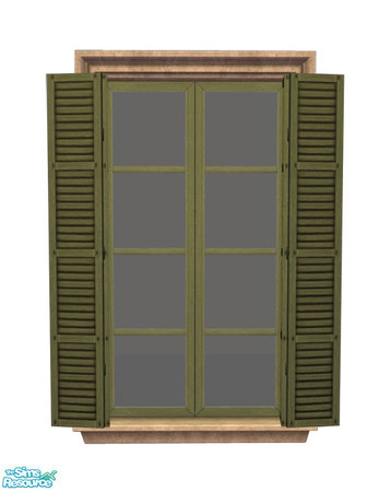 Sims 2 — Rejal Part 2 - Window 01 Sand/Green by Murano — Recolor for the Rejal window 01 series. You need Window 01 BASE