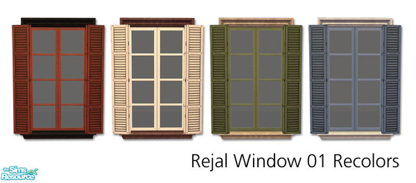 Sims 2 — Rejal Part 2 - Window 01 Recolors by Murano — Several recolors for the Rejal window 01 series. You need Window