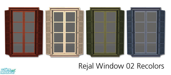 Sims 2 — Rejal Part 3 - Window 02 Recolors by Murano — Several recolors for the Rejal window 02 series. You need Window