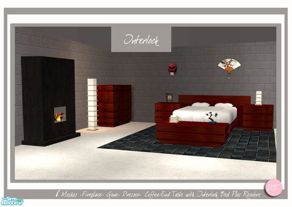 Sims 2 — Interlock by DOT — Interlock. Fireplace (buy again if moved after placement - please find in Appliance>Misc),
