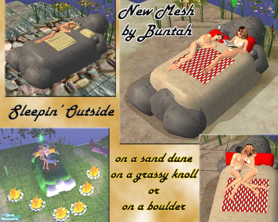 Sims 2 — Sleepin' Outside by buntah — Not only can your sims sleep outside on these ... they can woohoo and relax and