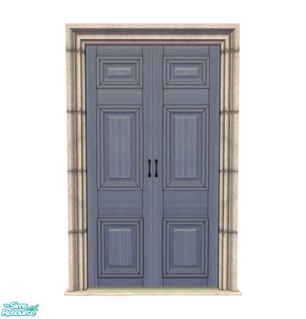 Sims 2 — Rejal Part 5 - Door 03 White/Blue by Murano — Recolor for the Rejal door 03 series. You need Door 03 BASE for