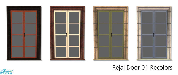 Sims 2 — Rejal Part 5 - Door 01 Recolors by Murano — Several recolors for the Rejal door 01 series. You need Door 01 BASE