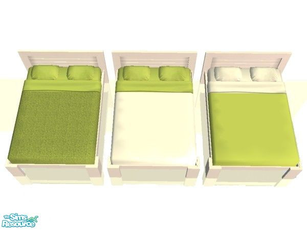 Sims 2 — Bedding in Pear Set by simmaniac2005 — Made to match Studio K walls and floors. by Jo D Designs