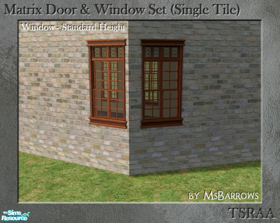 Sims 2 — Matrix Window - Standard Diagonal MESH by MsBarrows — Window created to match my Victorian Porch Railing set.