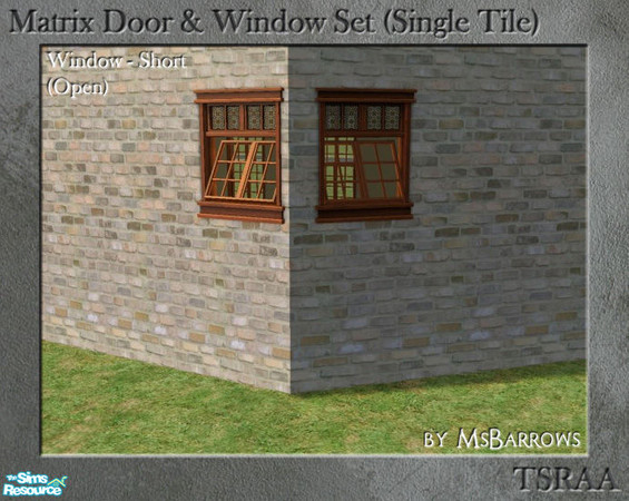 Sims 2 — Matrix Window - Short Diagonal Open MESH by MsBarrows — Window created to match my Victorian Porch Railing set.