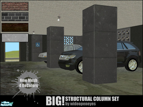 Sims 2 — BIG! Structural Column by wideopeneyes — Sometimes you just want a big freakin\' column, lol. So here you go.