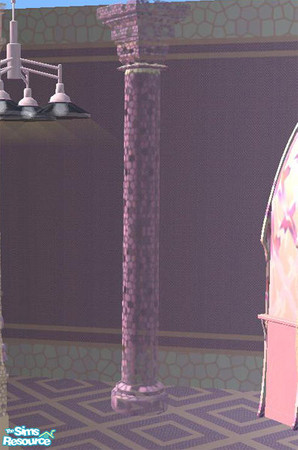 Sims 2 — Crystalline Column by Cloisonne — Semi transparent patterned column.