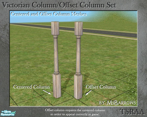 Sims 2 — Victorian Column/Offset Column - Offset MESH by MsBarrows — A column to co-ordinate with my Victorian Porch